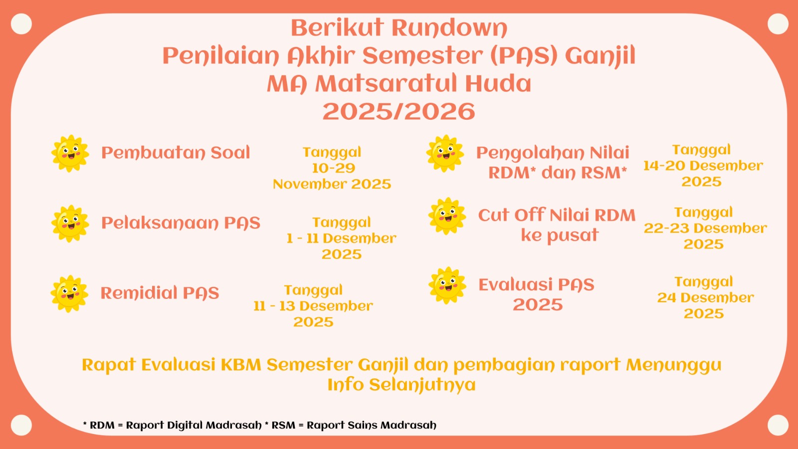 Rundown Agenda